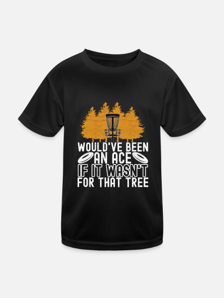 Disc Golf Disc Golfer - Kids Functional T-Shirt - black - Front