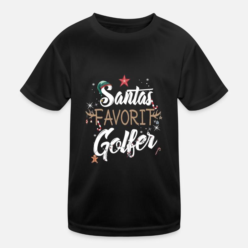 Pull de Noël moche joueur de golf préféré du Père Noël T-shirt sport Enfant