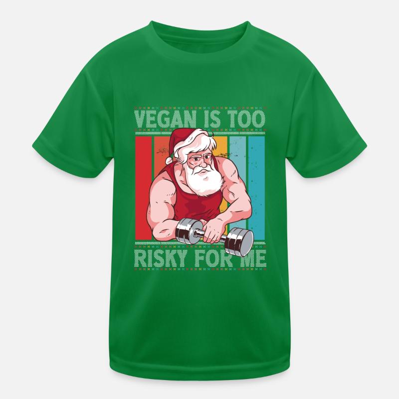 Vegan est trop risqué pour moi la veille de Noël T-shirt sport Enfant
