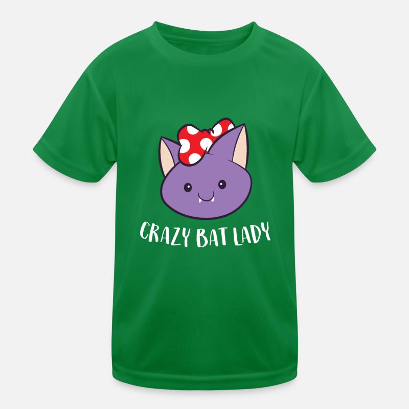 Verrückte Fledermaus-Dame Kinder Funktions-T-Shirt
