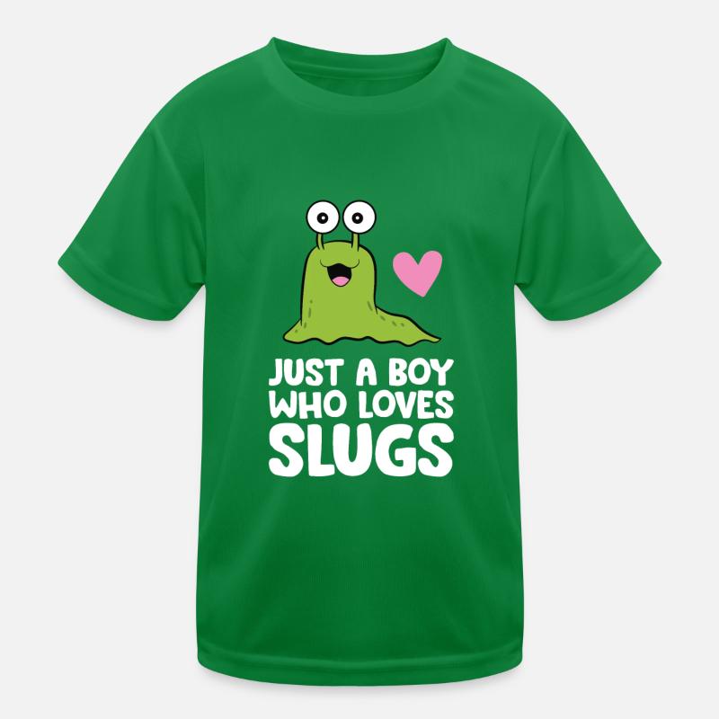 Just a Boy Who Loves Slugs Kids Functional T-Shirt