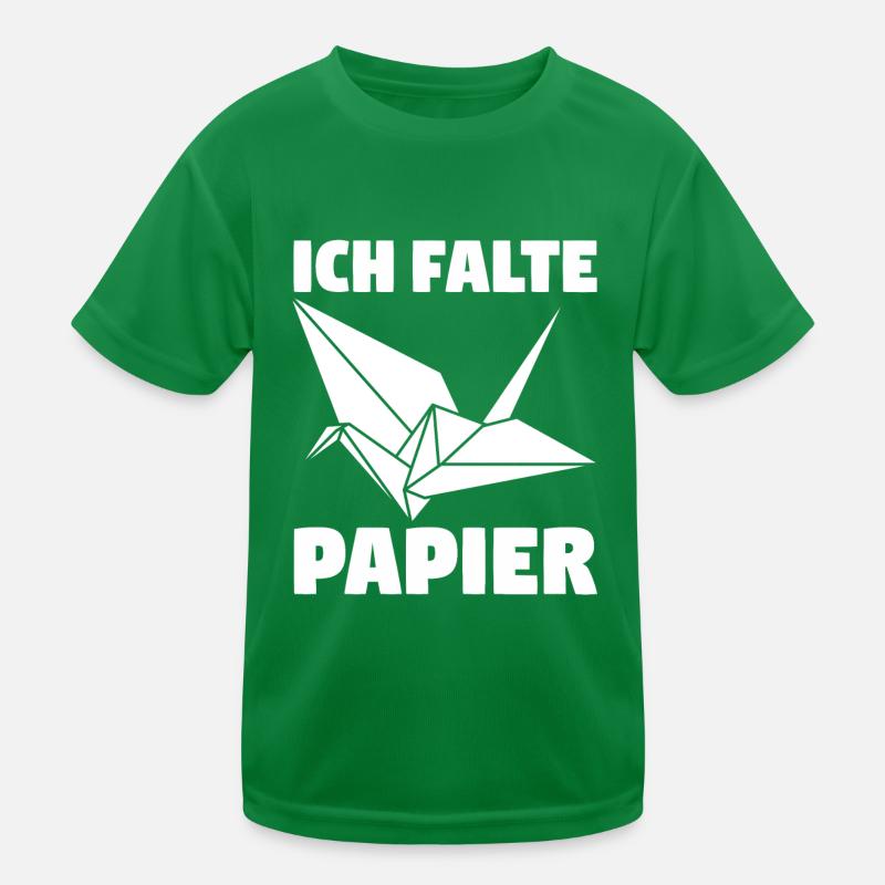 Ich falte Papier Kinder Funktions-T-Shirt