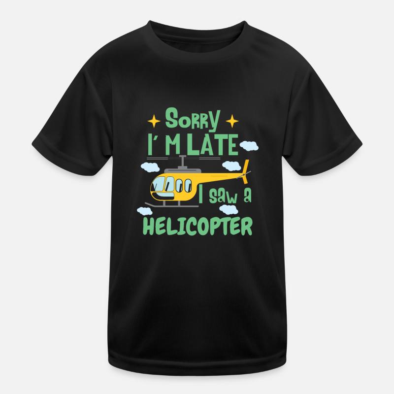 Funny Kids Helicopter Kids Functional T-Shirt