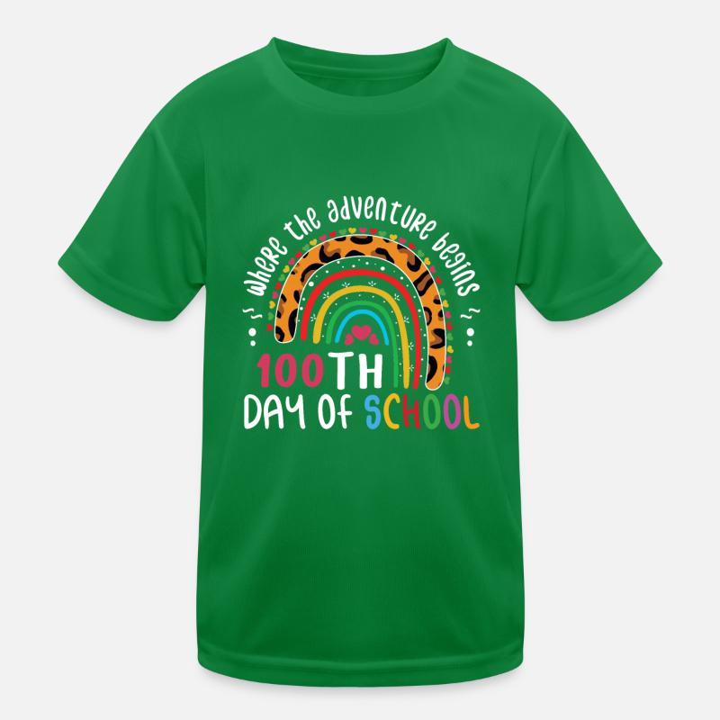 Leopard Rainbow 100e jour 100 jours d’école T-shirt sport Enfant