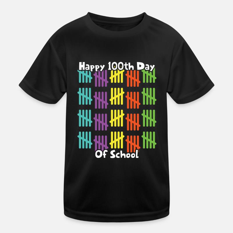 100. Tag Schule Glückliche 100 Tage Schule Kinder Funktions-T-Shirt