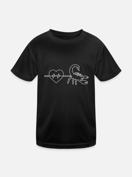 Rythme cardiaque du cancer - T-shirt sport Enfant - noir - Devant
