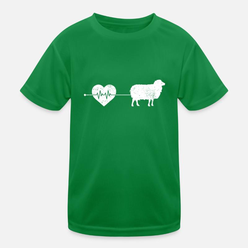 Schaf Herzschlag Kinder Funktions-T-Shirt