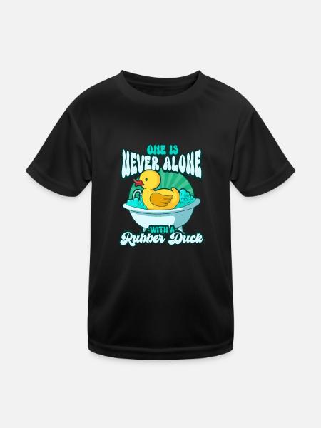 Rubber Duck Ducks Bird Hunt Duck lover Gift Idea - Kids Functional T-Shirt - black - Front