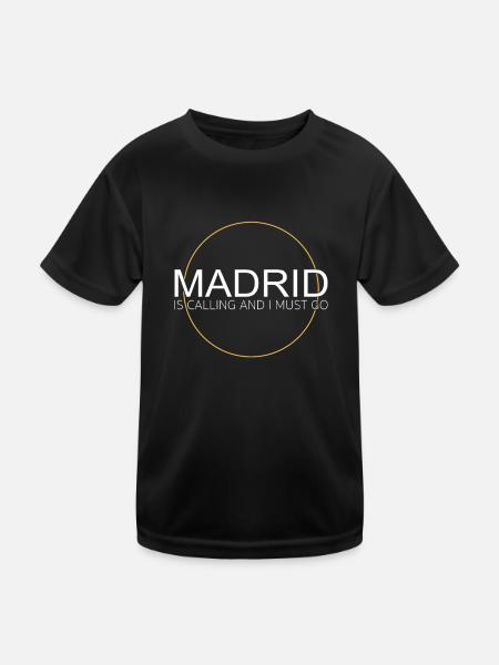 Citation de Madrid - T-shirt sport Enfant - noir - Devant