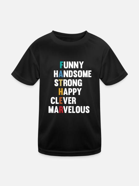 Papa Père Cadeau de la fête des pères - T-shirt sport Enfant - noir - Devant