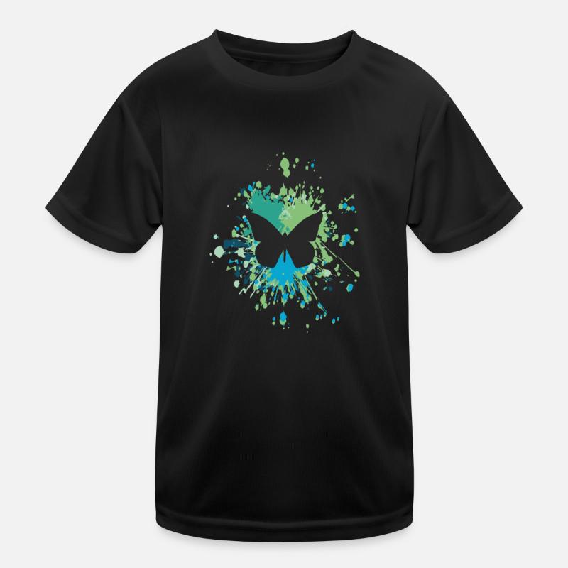 Butterfly Color Splash Kinder Funktions-T-Shirt