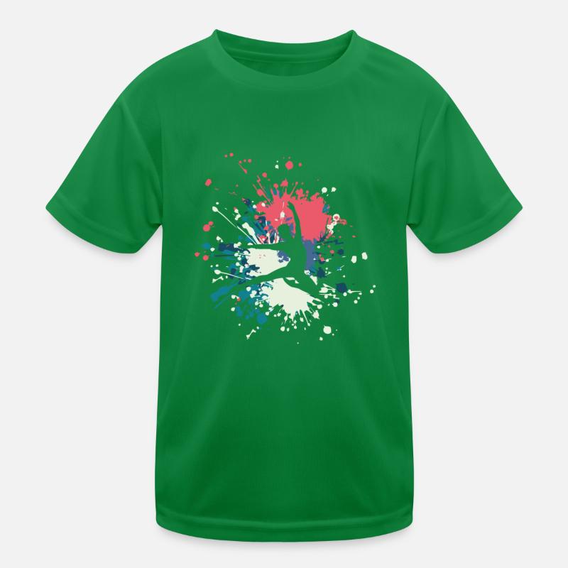 Dance Expression Color Splash Kids Functional T-Shirt