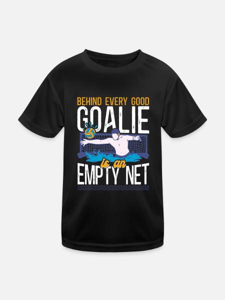 Water Polo Goalie Behind Every - Kids Functional T-Shirt - black - Front
