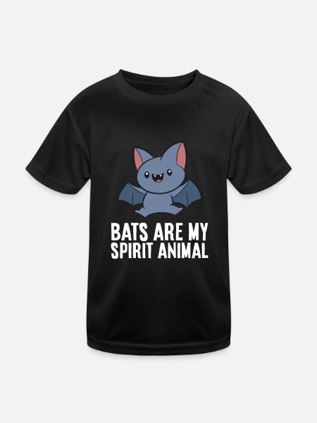 Bats Are My Spirit Animal - Kids Functional T-Shirt - black - Front