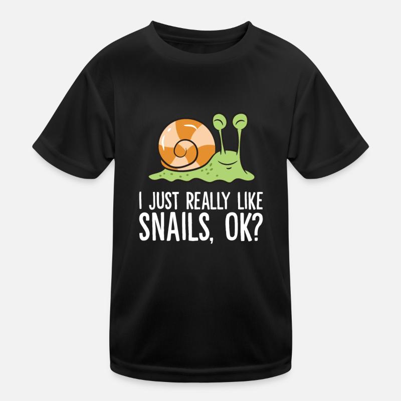 I Just Really Like Snails, Ok? Love Snails Kids Functional T-Shirt