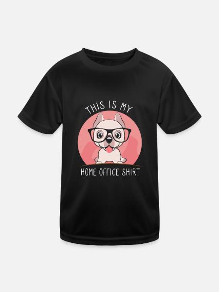 Ceci est mon bureau à domicile chemise chien bureau bureau à domicile - T-shirt sport Enfant - noir - Devant