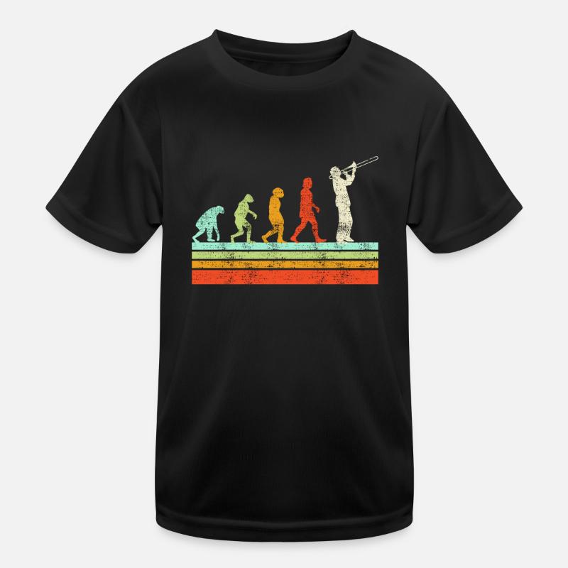 Musiker Posaunist die Evolution Posaune Kinder Funktions-T-Shirt