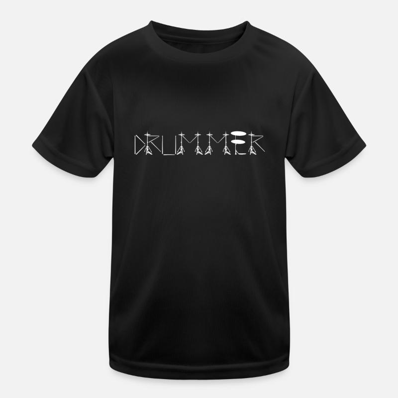 Schlagzeuger Schlagzeug Drums Rock Musiker Kinder Funktions-T-Shirt