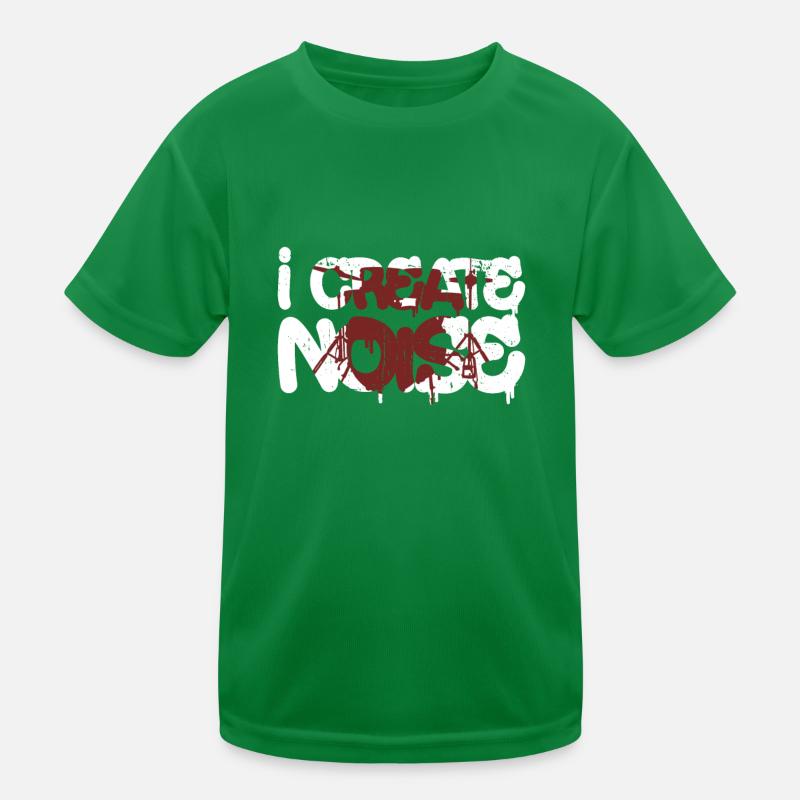I Create Noise - drums rock drummer Kids Functional T-Shirt