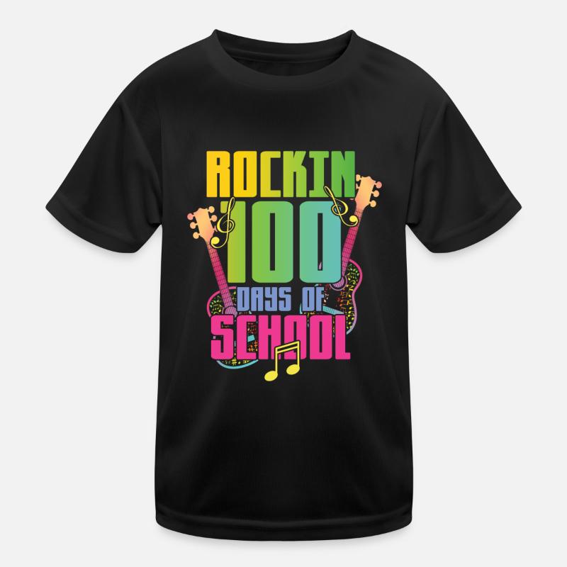 100e jour de guitare rock 100 jours d’école T-shirt sport Enfant