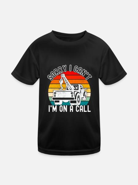 Service de remorquage de dépanneuse - T-shirt sport Enfant - noir - Devant