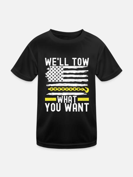 Service de remorquage de dépanneuse - T-shirt sport Enfant - noir - Devant