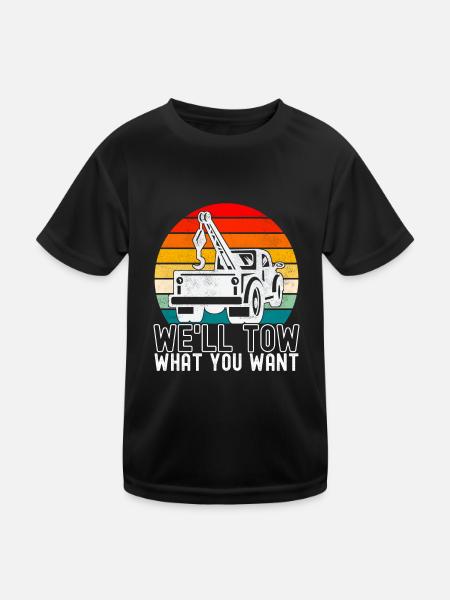 Service de remorquage de dépanneuse - T-shirt sport Enfant - noir - Devant