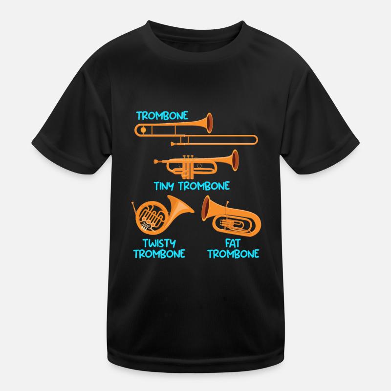 Petit Trombone Curvy Trombone Trombone Épais T-shirt sport Enfant
