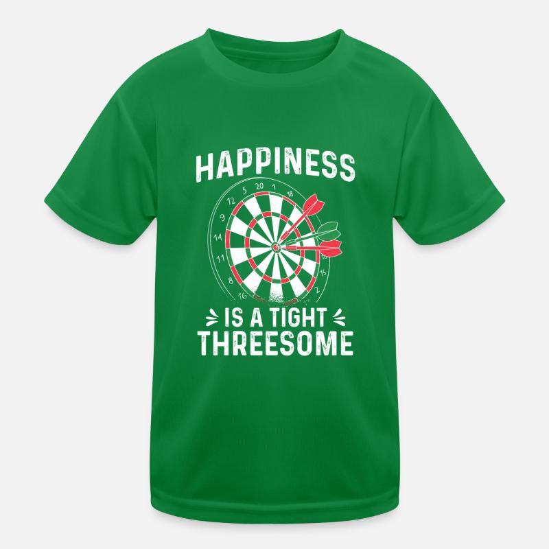 Dart Triple Happiness Tight Threesome Allusion Kids Functional T-Shirt