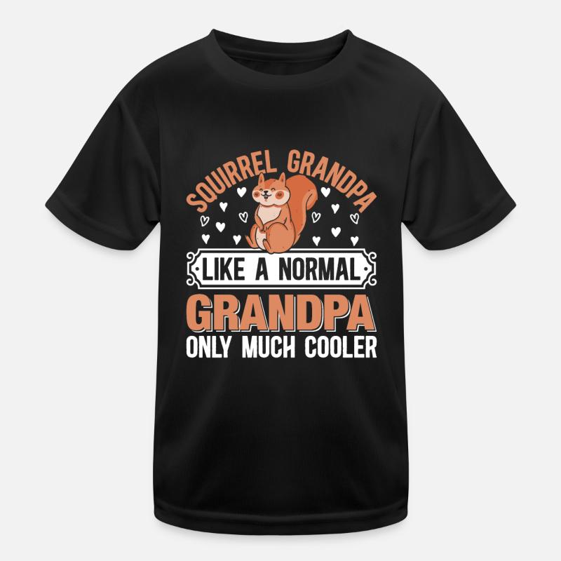 Grandpa Squirrel Lover Cute Squirrel Grandpa Squir Kinder Funktions-T-Shirt