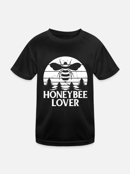 Honeybee Lover Honeybee Beekeeper Beekeeping Bees - Kids Functional T-Shirt - black - Front