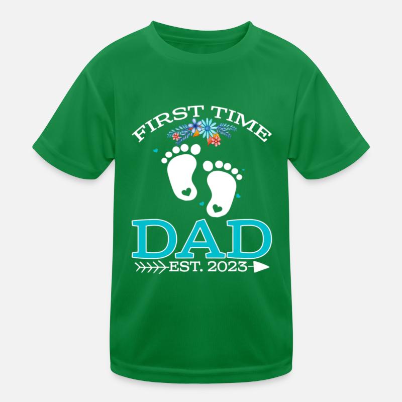 First Time Dad 2023 Kids Functional T-Shirt