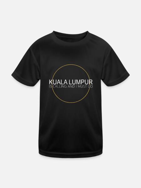 Kuala Lumpur Saying - Kids Functional T-Shirt - black - Front
