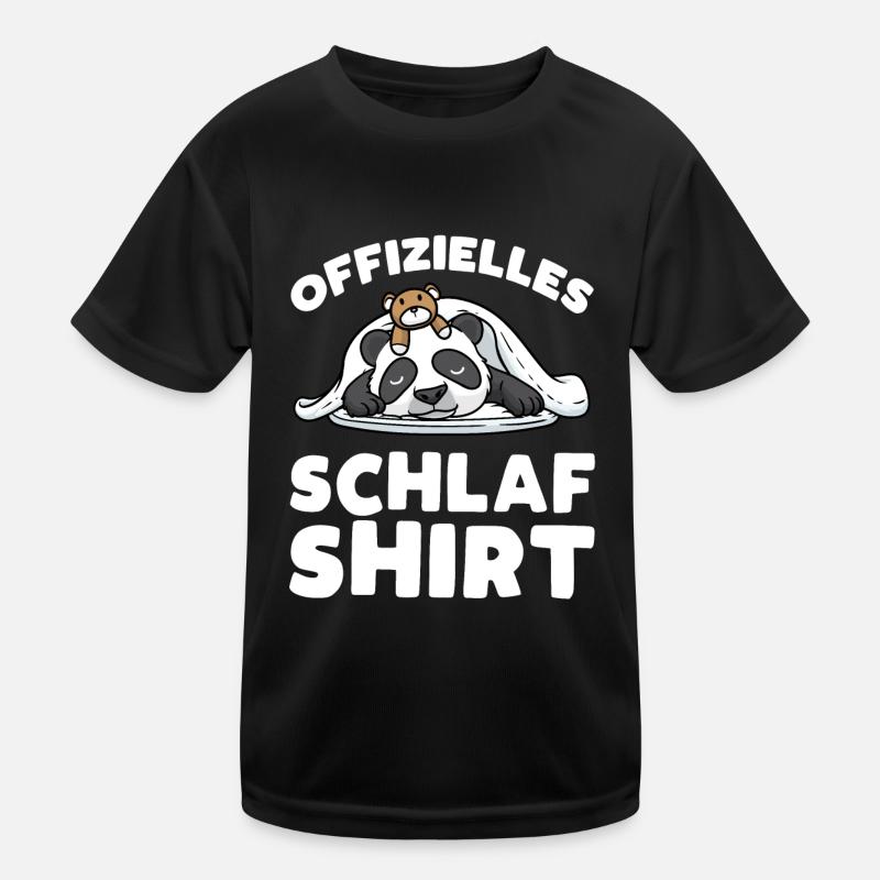 Offizielles Schlafshirt Schlafender Panda Mit Kinder Funktions-T-Shirt