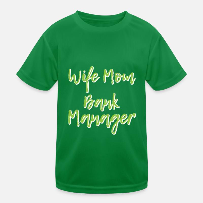 Épouse Maman Directeur de banque 4 T-shirt sport Enfant