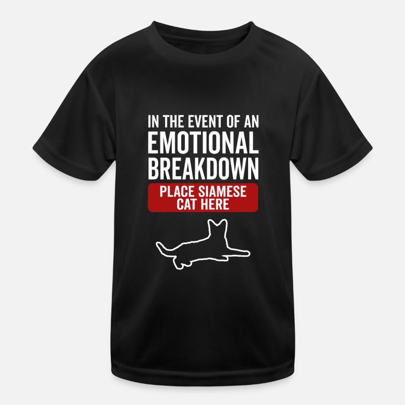 Émotionnel - Chat siamois T-shirt sport Enfant