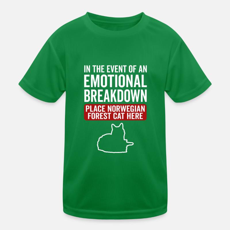 Émotionnel - Chat des forêts norvégiennes T-shirt sport Enfant