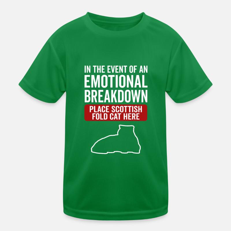 Emotional - Scottish Folding Cat Kids Functional T-Shirt