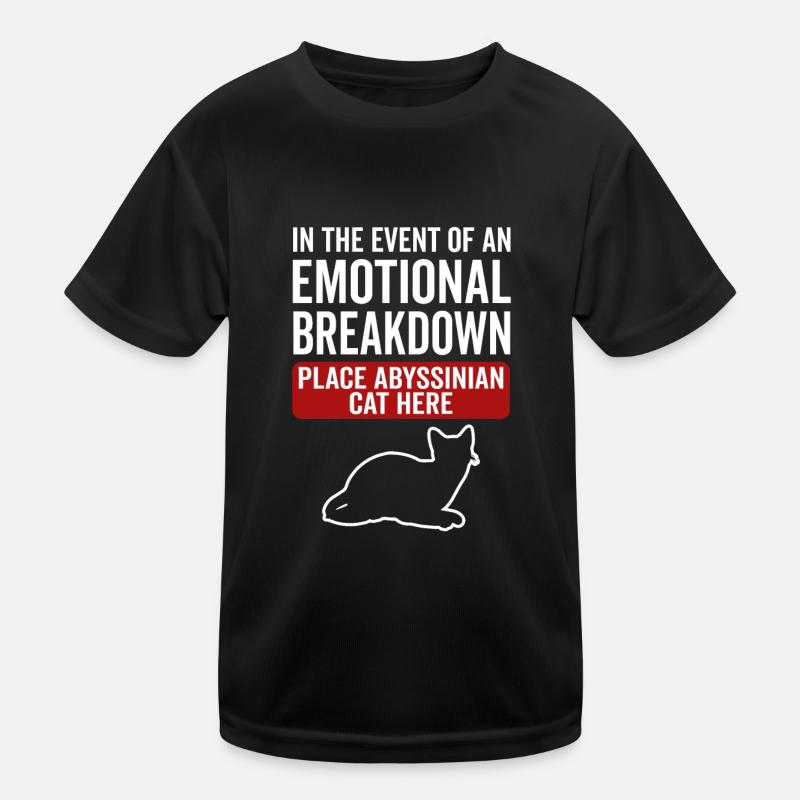 Émotionnel - Chat Abyssin T-shirt sport Enfant