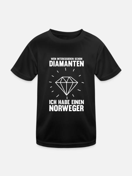 Pferd Reitsport Reiten Pferdesport Norweger - Kinder Funktions-T-Shirt - Schwarz - Vorne