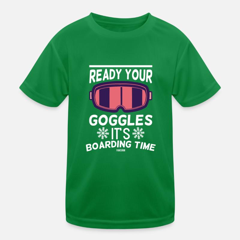 Snowboarding Kinder Funktions-T-Shirt