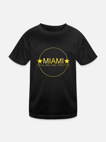 Citation de Miami - T-shirt sport Enfant - noir - Devant