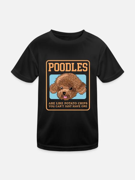 Poodle Dogs Dog Owner Dog Lovers Gift - Kids Functional T-Shirt - black - Front