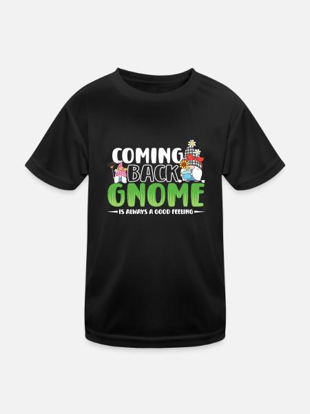 Gnomes de jardin Gnome Amant Drôle de Gnome Jardinage - T-shirt sport Enfant - noir - Devant
