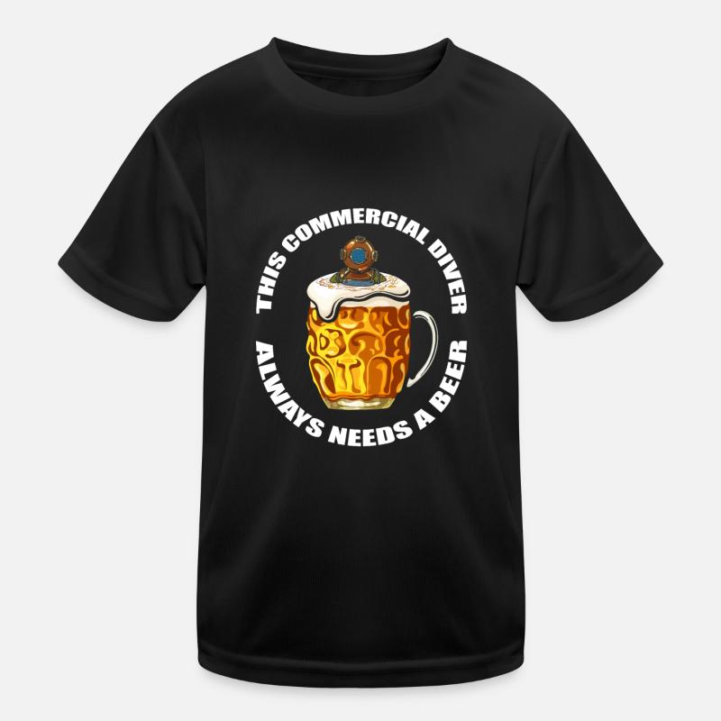 Diving Divers Commercial Diving Kids Functional T-Shirt