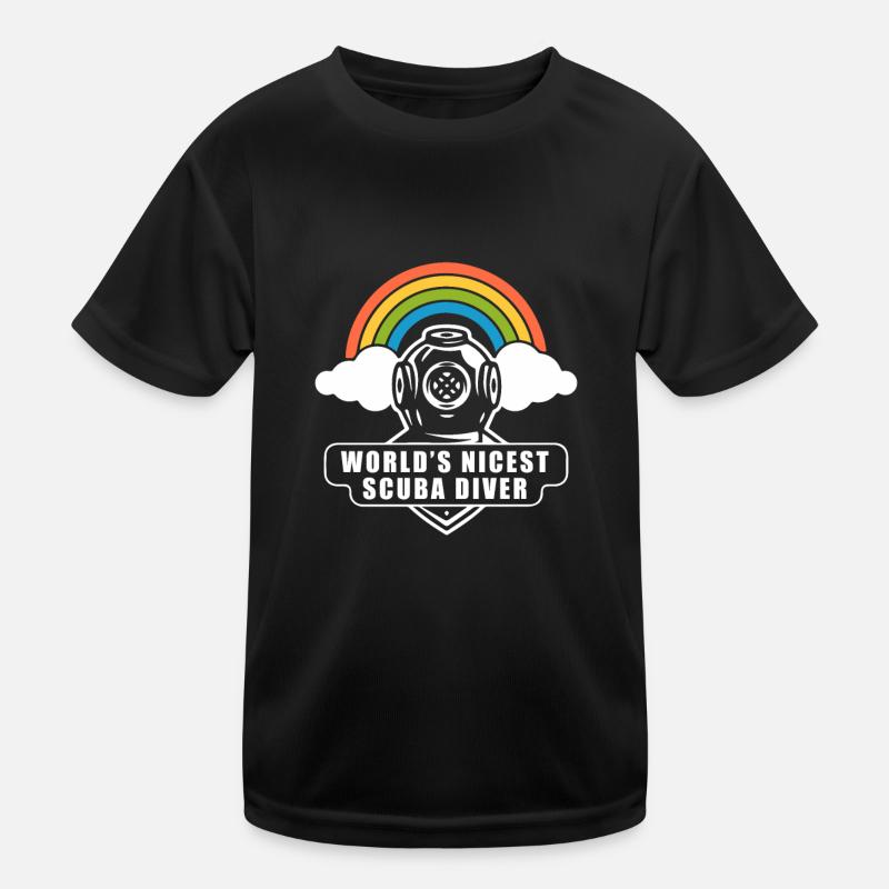 Diving Divers Commercial Diving Kids Functional T-Shirt