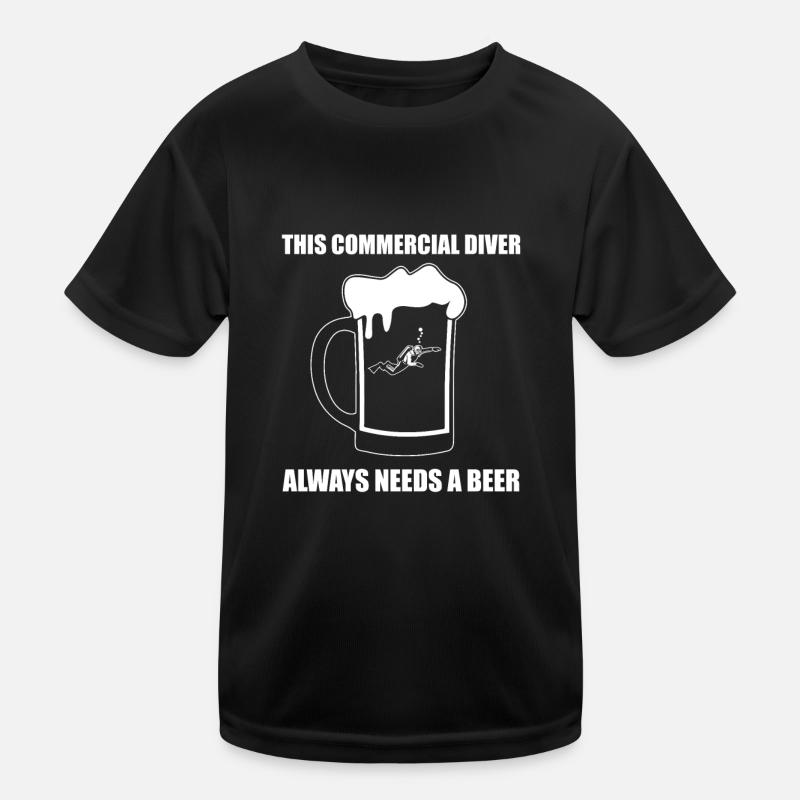 Diving Divers Commercial Diving Kids Functional T-Shirt