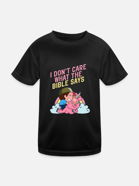 I Don't Care What The Bible Says Kawaii Satanic - Kinder Funktions-T-Shirt - Schwarz - Vorne