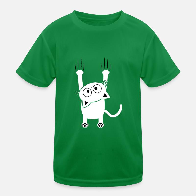 Chaton à griffures Cat falls T-shirt sport Enfant
