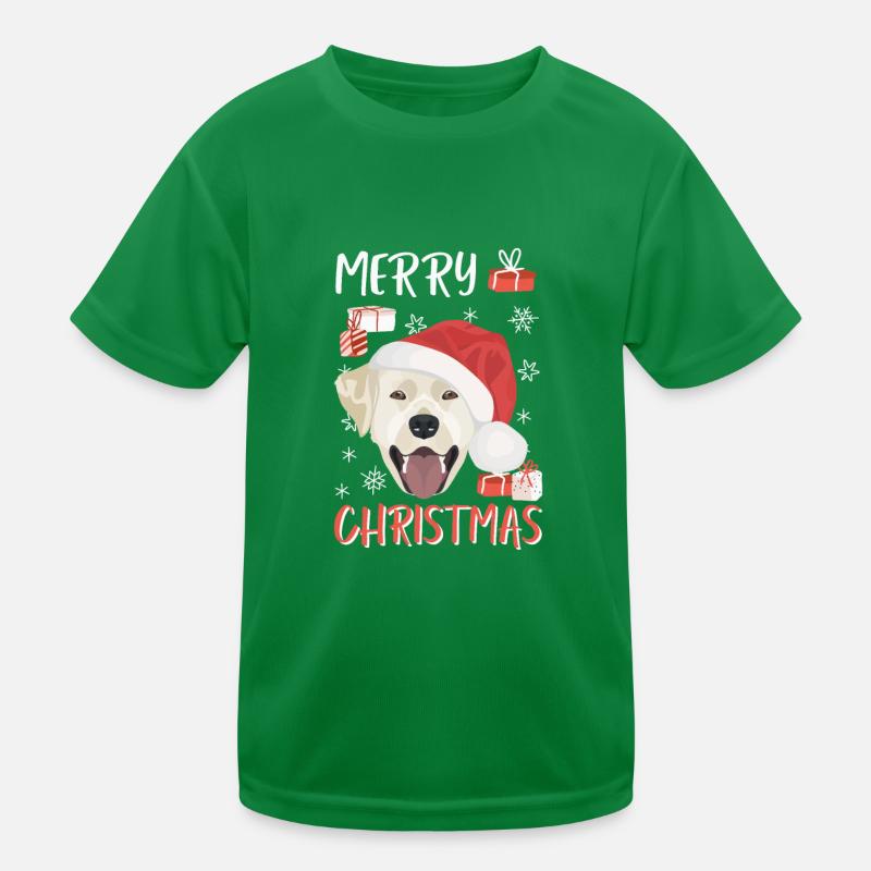 Labrador Frohe Weihnachten Kinder Funktions-T-Shirt